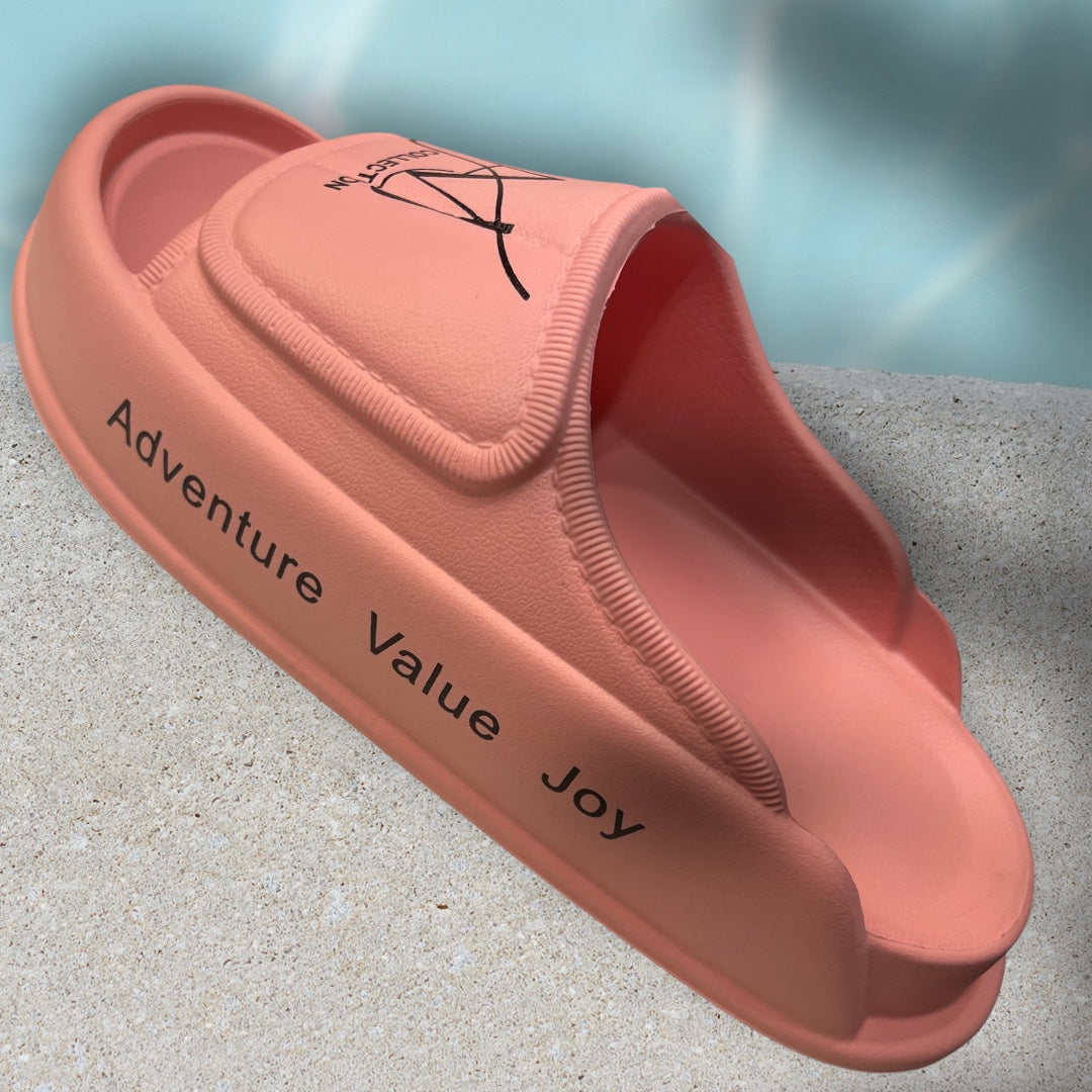 Pink sandals comfortable anti slip beautiful woman slide AVJ Pillow Slides – Soft Cloud Cushion Slippers, Non-Slip (Mint)