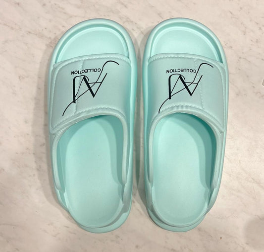 AVJ Collection Pillow Slides – Cloud Cushion Slippers for Women & Men | Soft Non-Slip Comfort Sandals (Mint Gree