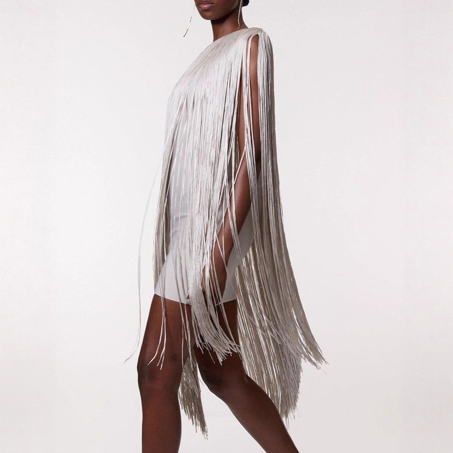 Playful Tassel Skirt Party Dress