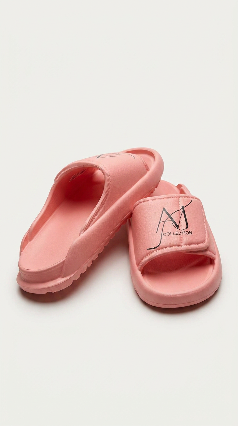 AVJ Cloud Comfort Slides – Coral Pink Cozy Everyday Slippers