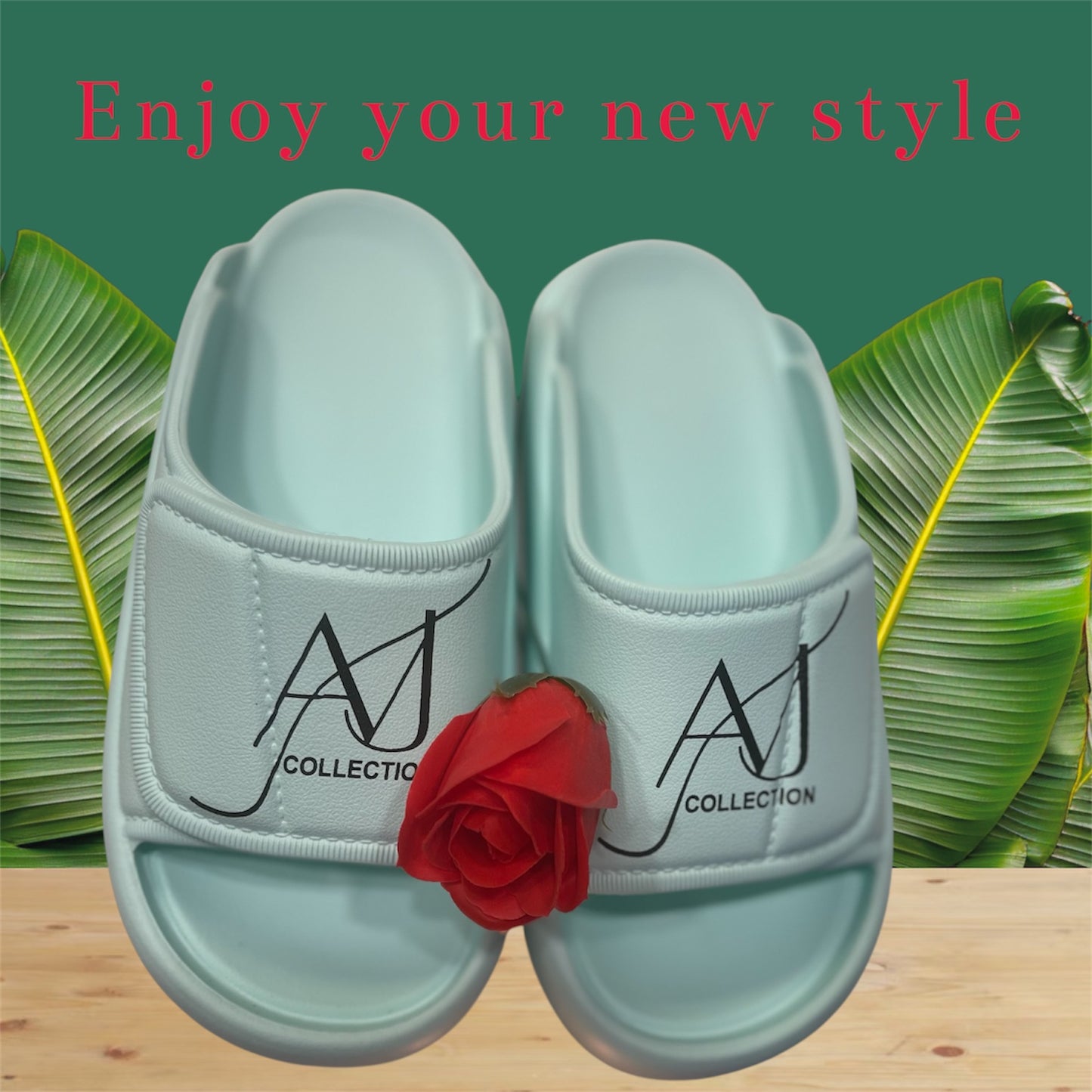 AVJ Collection Pillow Slides – Cloud Cushion Slippers for Women & Men | Soft Non-Slip Comfort Sandals (Mint Gree