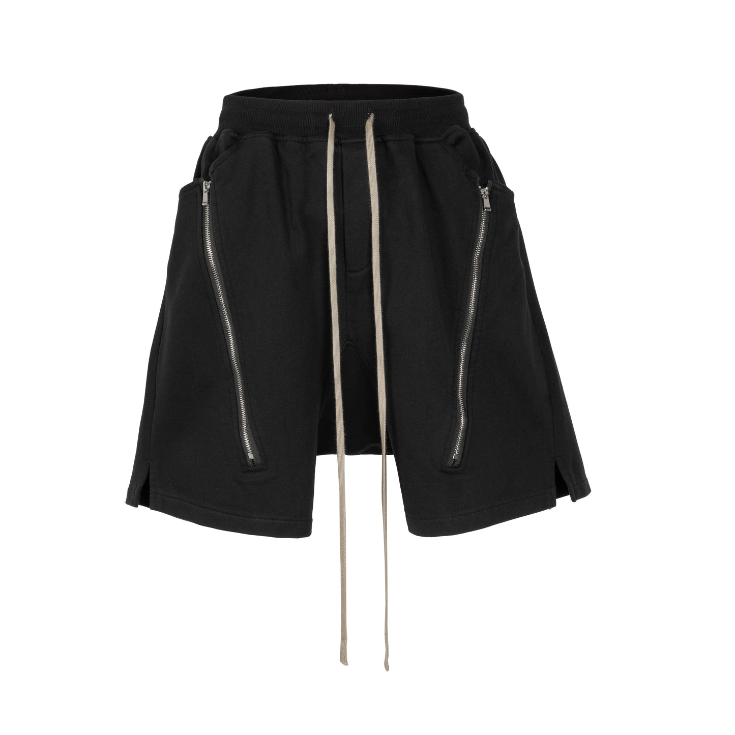 ZIP DRAWSTRING CARGO SHORTS Noirs