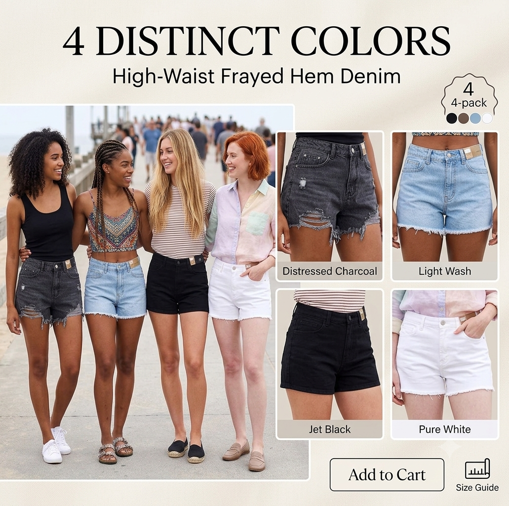 AVJ market Denim Holes Shorts For Women  Fashion High WaistWide Leg Short summer 2026