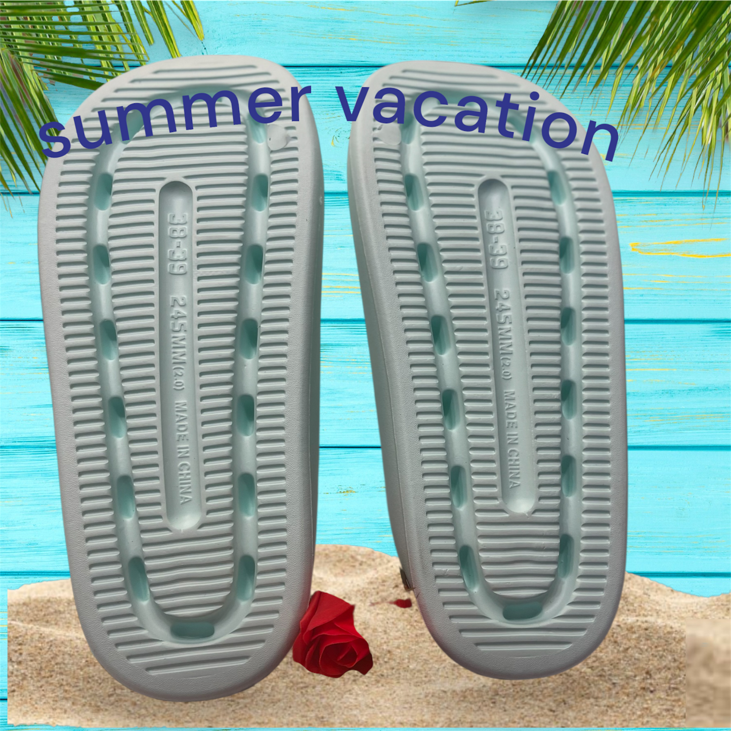 AVJ Collection Pillow Slides – Cloud Cushion Slippers for Women & Men | Soft Non-Slip Comfort Sandals (Mint Gree