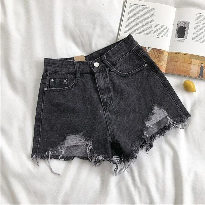 AVJ market Denim Holes Shorts For Women  Fashion High WaistWide Leg Short summer 2026