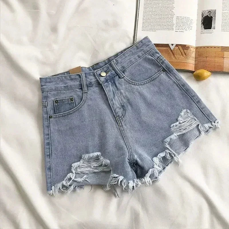 AVJ market Denim Holes Shorts For Women  Fashion High WaistWide Leg Short summer 2026