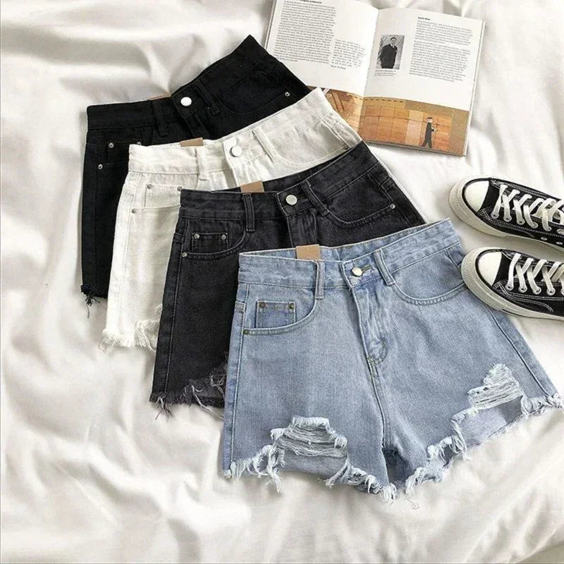 AVJ market Denim Holes Shorts For Women  Fashion High WaistWide Leg Short summer 2026