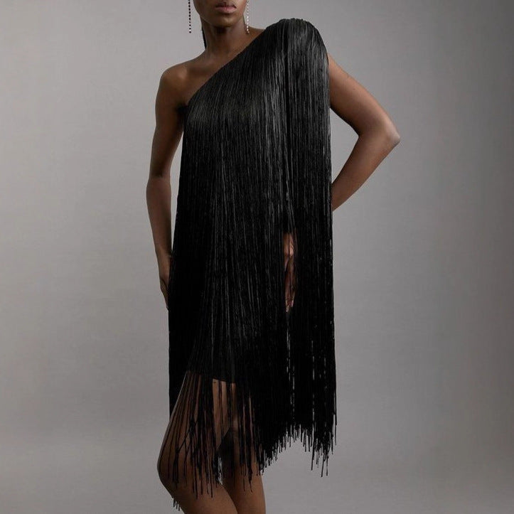 Playful Tassel Skirt Party Dress