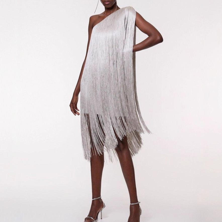 Playful Tassel Skirt Party Dress